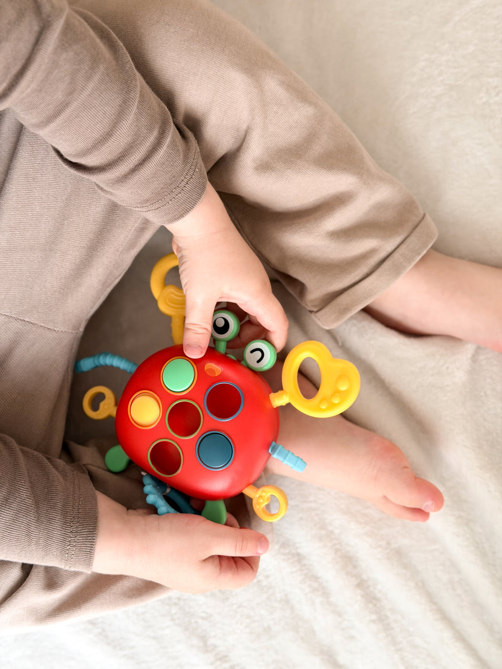 Sensorinis krabo formos žaislas vaikams